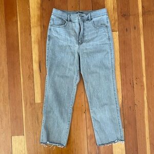 Express jeans high rise cropped straight leg